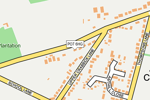 PO7 6HG map - OS OpenMap – Local (Ordnance Survey) PO7 6HG map - OS OpenMap – Local (Ordnance Survey)