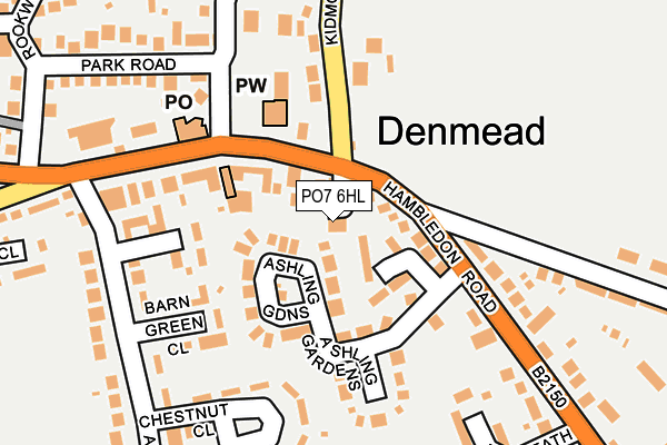 PO7 6HL map - OS OpenMap – Local (Ordnance Survey) PO7 6HL map - OS OpenMap – Local (Ordnance Survey)