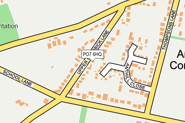PO7 6HQ map - OS OpenMap – Local (Ordnance Survey) PO7 6HQ map - OS OpenMap – Local (Ordnance Survey)