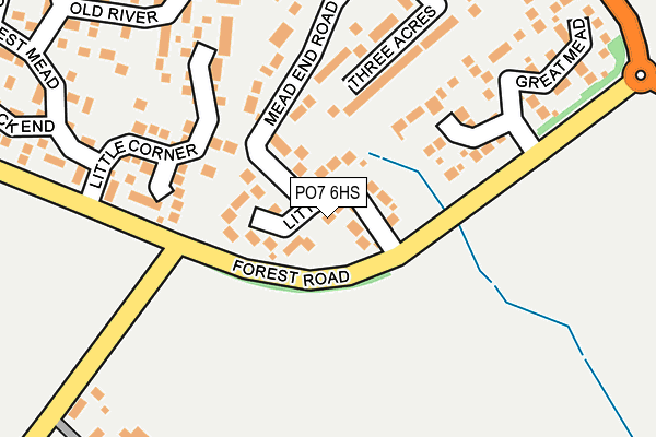 PO7 6HS map - OS OpenMap – Local (Ordnance Survey)