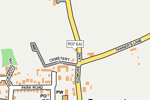 PO7 6JU map - OS OpenMap – Local (Ordnance Survey) PO7 6JU map - OS OpenMap – Local (Ordnance Survey)