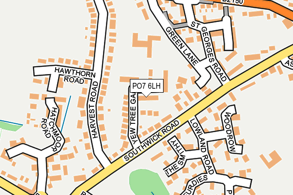 PO7 6LH map - OS OpenMap – Local (Ordnance Survey) PO7 6LH map - OS OpenMap – Local (Ordnance Survey)