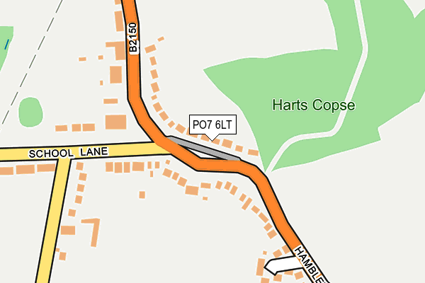 PO7 6LT map - OS OpenMap – Local (Ordnance Survey)