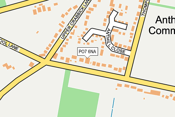 PO7 6NA map - OS OpenMap – Local (Ordnance Survey) PO7 6NA map - OS OpenMap – Local (Ordnance Survey)