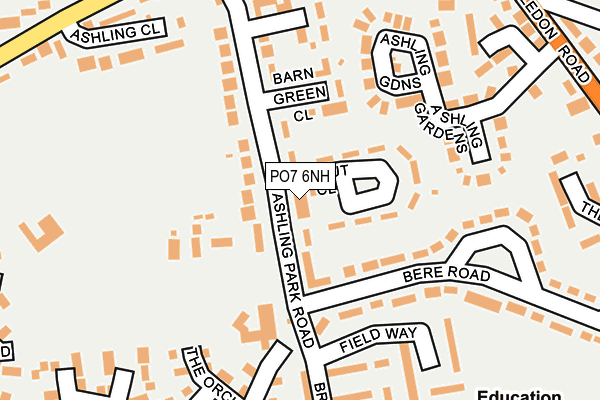 PO7 6NH map - OS OpenMap – Local (Ordnance Survey) PO7 6NH map - OS OpenMap – Local (Ordnance Survey)