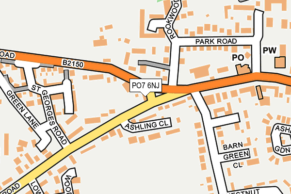 PO7 6NJ map - OS OpenMap – Local (Ordnance Survey) PO7 6NJ map - OS OpenMap – Local (Ordnance Survey)