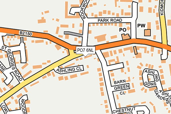 PO7 6NL map - OS OpenMap – Local (Ordnance Survey) PO7 6NL map - OS OpenMap – Local (Ordnance Survey)