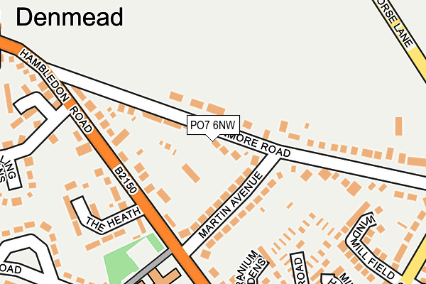 PO7 6NW map - OS OpenMap – Local (Ordnance Survey) PO7 6NW map - OS OpenMap – Local (Ordnance Survey)