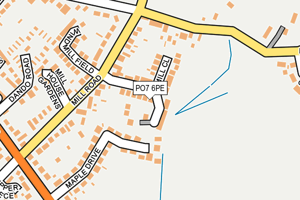 PO7 6PE map - OS OpenMap – Local (Ordnance Survey)
