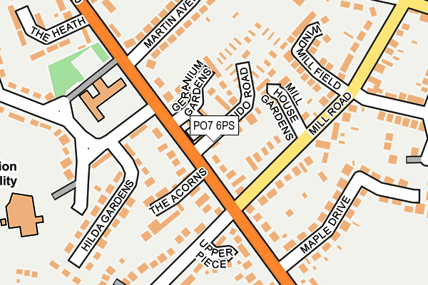 PO7 6PS map - OS OpenMap – Local (Ordnance Survey) PO7 6PS map - OS OpenMap – Local (Ordnance Survey)