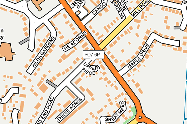 PO7 6PT map - OS OpenMap – Local (Ordnance Survey) PO7 6PT map - OS OpenMap – Local (Ordnance Survey)