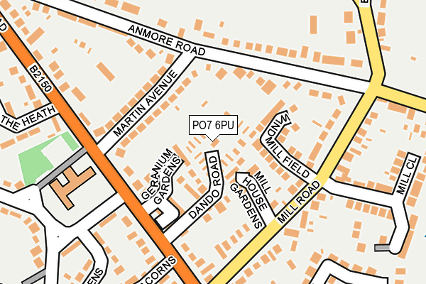 PO7 6PU map - OS OpenMap – Local (Ordnance Survey) PO7 6PU map - OS OpenMap – Local (Ordnance Survey)