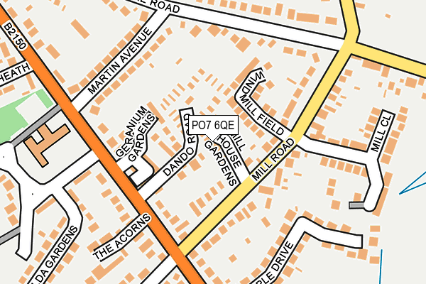 PO7 6QE map - OS OpenMap – Local (Ordnance Survey) PO7 6QE map - OS OpenMap – Local (Ordnance Survey)