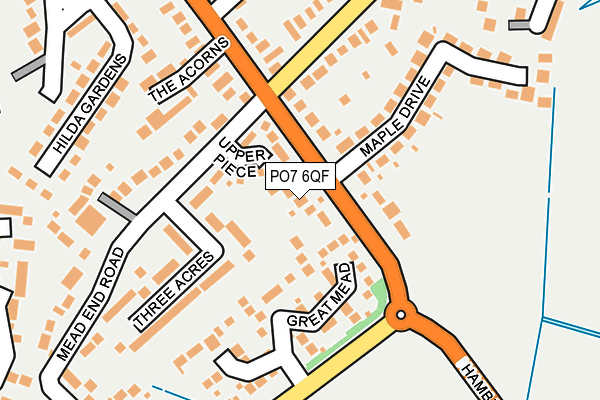 PO7 6QF map - OS OpenMap – Local (Ordnance Survey) PO7 6QF map - OS OpenMap – Local (Ordnance Survey)