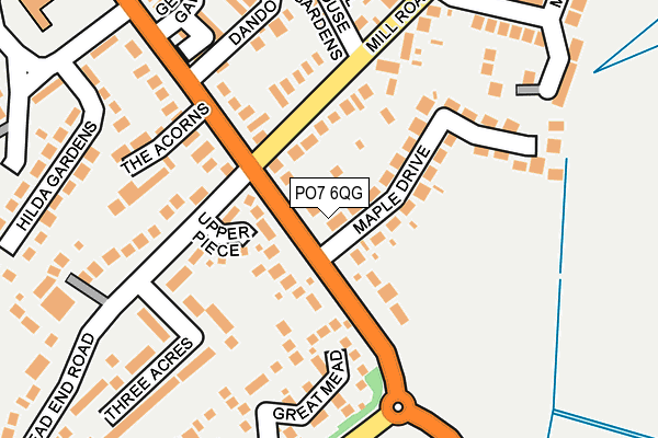 PO7 6QG map - OS OpenMap – Local (Ordnance Survey) PO7 6QG map - OS OpenMap – Local (Ordnance Survey)