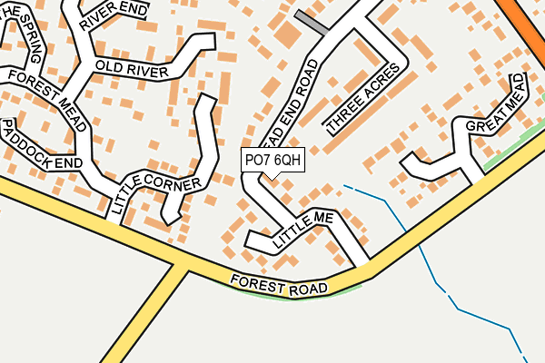 PO7 6QH map - OS OpenMap – Local (Ordnance Survey) PO7 6QH map - OS OpenMap – Local (Ordnance Survey)