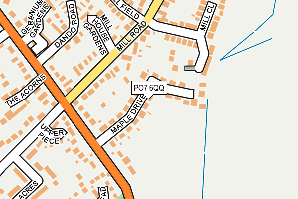 PO7 6QQ map - OS OpenMap – Local (Ordnance Survey) PO7 6QQ map - OS OpenMap – Local (Ordnance Survey)