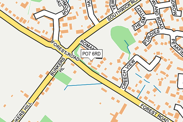 PO7 6RD map - OS OpenMap – Local (Ordnance Survey) PO7 6RD map - OS OpenMap – Local (Ordnance Survey)