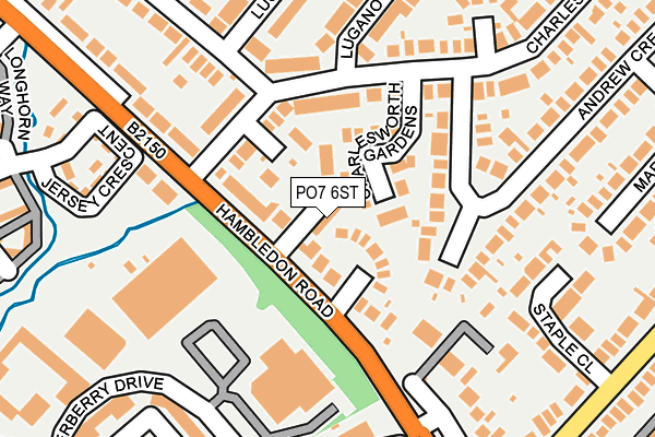 PO7 6ST map - OS OpenMap – Local (Ordnance Survey) PO7 6ST map - OS OpenMap – Local (Ordnance Survey)