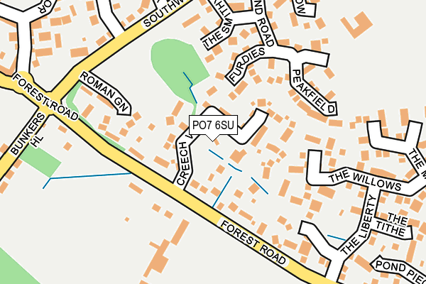 PO7 6SU map - OS OpenMap – Local (Ordnance Survey)