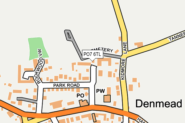 PO7 6TL map - OS OpenMap – Local (Ordnance Survey) PO7 6TL map - OS OpenMap – Local (Ordnance Survey)