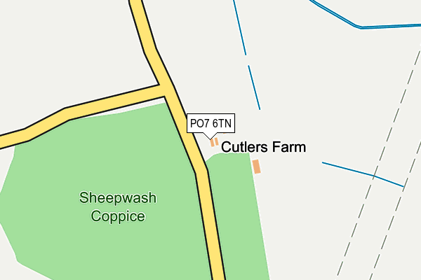 PO7 6TN map - OS OpenMap – Local (Ordnance Survey) PO7 6TN map - OS OpenMap – Local (Ordnance Survey)