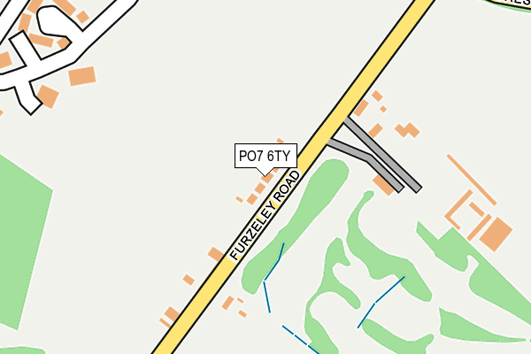 PO7 6TY map - OS OpenMap – Local (Ordnance Survey)