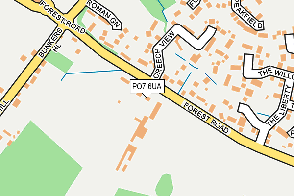 PO7 6UA map - OS OpenMap – Local (Ordnance Survey) PO7 6UA map - OS OpenMap – Local (Ordnance Survey)