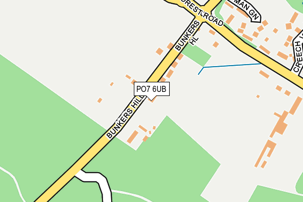 PO7 6UB map - OS OpenMap – Local (Ordnance Survey) PO7 6UB map - OS OpenMap – Local (Ordnance Survey)