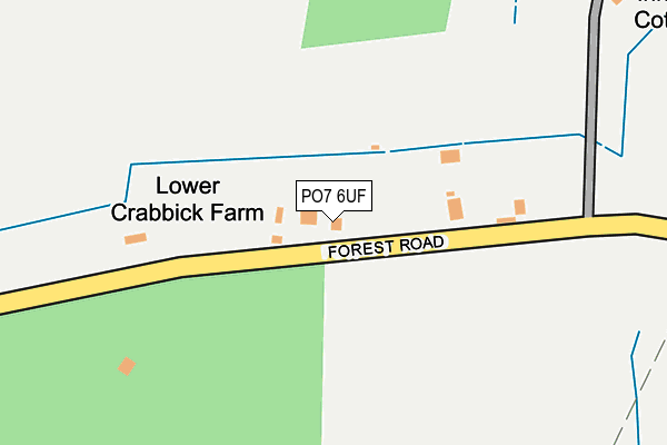 PO7 6UF map - OS OpenMap – Local (Ordnance Survey)