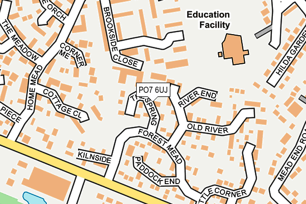 PO7 6UJ map - OS OpenMap – Local (Ordnance Survey) PO7 6UJ map - OS OpenMap – Local (Ordnance Survey)