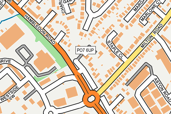 PO7 6UP map - OS OpenMap – Local (Ordnance Survey) PO7 6UP map - OS OpenMap – Local (Ordnance Survey)