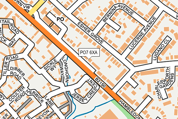 PO7 6XA map - OS OpenMap – Local (Ordnance Survey) PO7 6XA map - OS OpenMap – Local (Ordnance Survey)