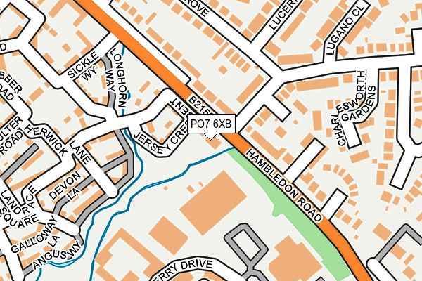 PO7 6XB map - OS OpenMap – Local (Ordnance Survey) PO7 6XB map - OS OpenMap – Local (Ordnance Survey)