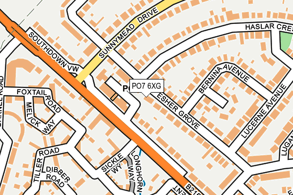 PO7 6XG map - OS OpenMap – Local (Ordnance Survey) PO7 6XG map - OS OpenMap – Local (Ordnance Survey)