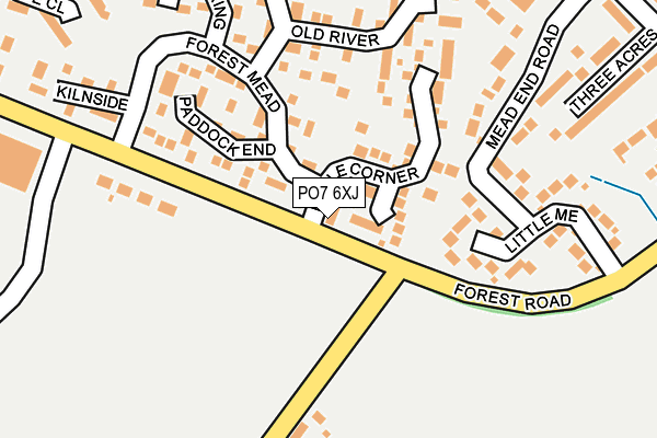 PO7 6XJ map - OS OpenMap – Local (Ordnance Survey) PO7 6XJ map - OS OpenMap – Local (Ordnance Survey)