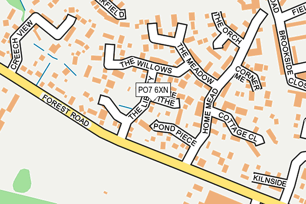 PO7 6XN map - OS OpenMap – Local (Ordnance Survey) PO7 6XN map - OS OpenMap – Local (Ordnance Survey)