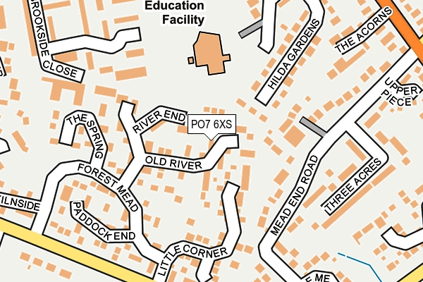 PO7 6XS map - OS OpenMap – Local (Ordnance Survey) PO7 6XS map - OS OpenMap – Local (Ordnance Survey)