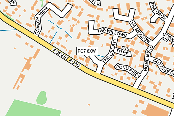 PO7 6XW map - OS OpenMap – Local (Ordnance Survey) PO7 6XW map - OS OpenMap – Local (Ordnance Survey)