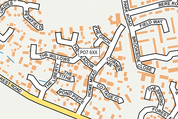 PO7 6XX map - OS OpenMap – Local (Ordnance Survey) PO7 6XX map - OS OpenMap – Local (Ordnance Survey)