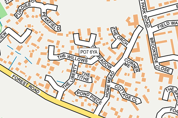 PO7 6YA map - OS OpenMap – Local (Ordnance Survey) PO7 6YA map - OS OpenMap – Local (Ordnance Survey)