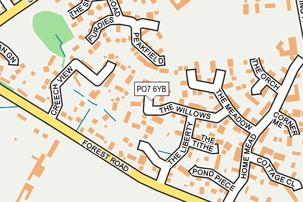 PO7 6YB map - OS OpenMap – Local (Ordnance Survey) PO7 6YB map - OS OpenMap – Local (Ordnance Survey)