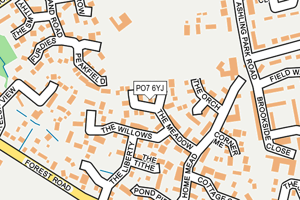 PO7 6YJ map - OS OpenMap – Local (Ordnance Survey) PO7 6YJ map - OS OpenMap – Local (Ordnance Survey)