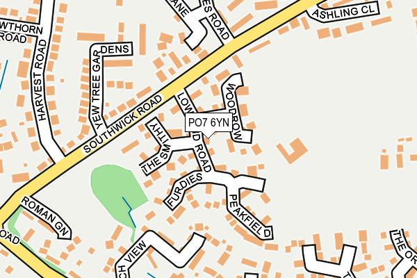 PO7 6YN map - OS OpenMap – Local (Ordnance Survey) PO7 6YN map - OS OpenMap – Local (Ordnance Survey)