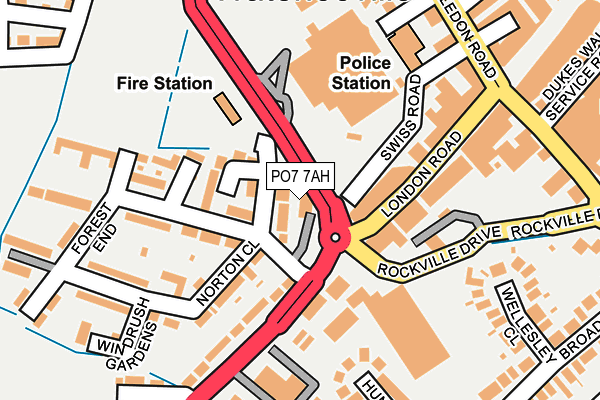 PO7 7AH map - OS OpenMap – Local (Ordnance Survey) PO7 7AH map - OS OpenMap – Local (Ordnance Survey)