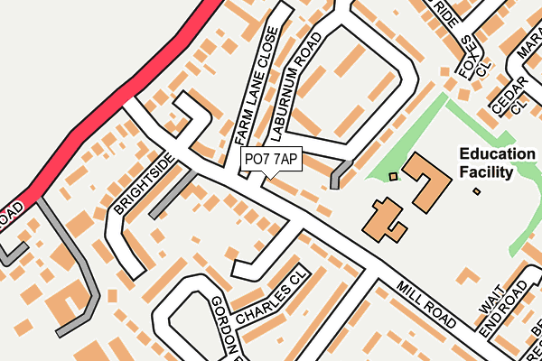 PO7 7AP map - OS OpenMap – Local (Ordnance Survey) PO7 7AP map - OS OpenMap – Local (Ordnance Survey)