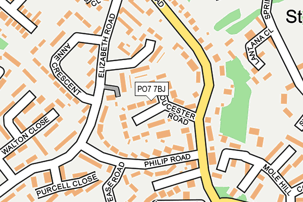 PO7 7BJ map - OS OpenMap – Local (Ordnance Survey) PO7 7BJ map - OS OpenMap – Local (Ordnance Survey)