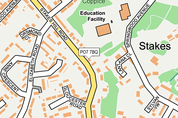 PO7 7BQ map - OS OpenMap – Local (Ordnance Survey) PO7 7BQ map - OS OpenMap – Local (Ordnance Survey)