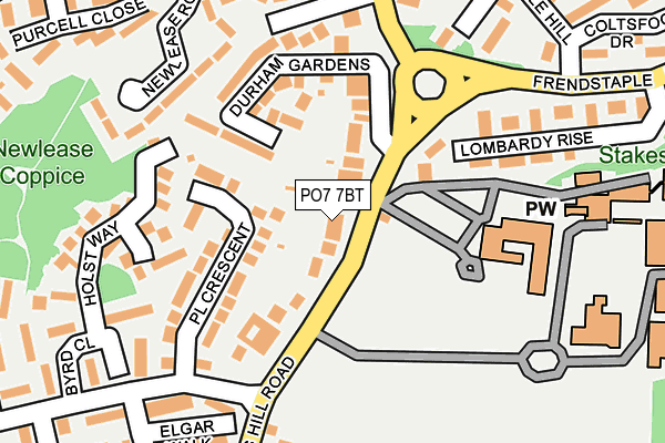 PO7 7BT map - OS OpenMap – Local (Ordnance Survey) PO7 7BT map - OS OpenMap – Local (Ordnance Survey)
