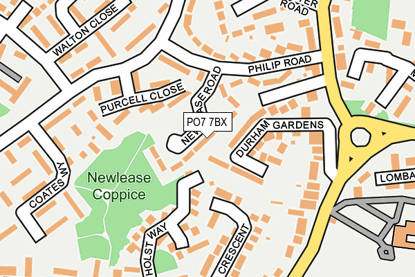 PO7 7BX map - OS OpenMap – Local (Ordnance Survey) PO7 7BX map - OS OpenMap – Local (Ordnance Survey)